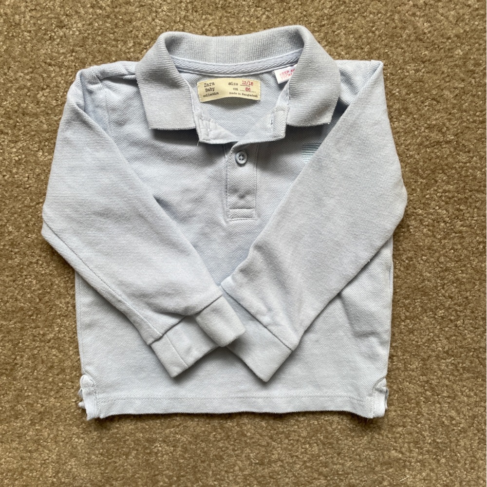 Zara Long Sleeve Polo Shirt 12-18 Months
